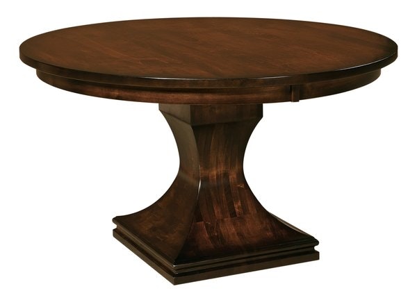 Amish Long Beach Modern Single Pedestal Dining Table