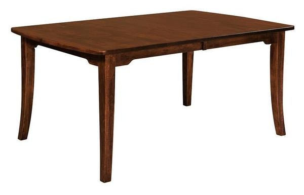 Amish Handcrafted Solid Wood Luca Rectangular Leg Dining Table