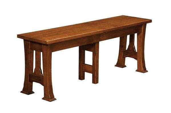 Amish Jackson Trestle Backless Bench with Optional Extensions