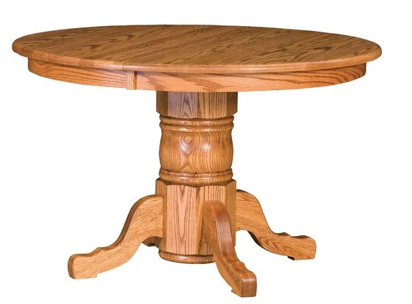 Amish San Antonio Traditional Single Pedestal Table