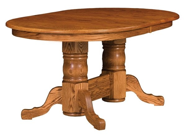 Amish San Antonio Traditional Double Pedestal Table