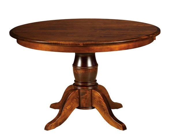 Amish Made Milwaukee Classic Single Pedestal Dining Table