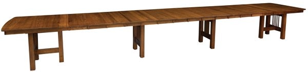 Amish Hialeah Mission Solid Wood Trestle Large Dining Room Table