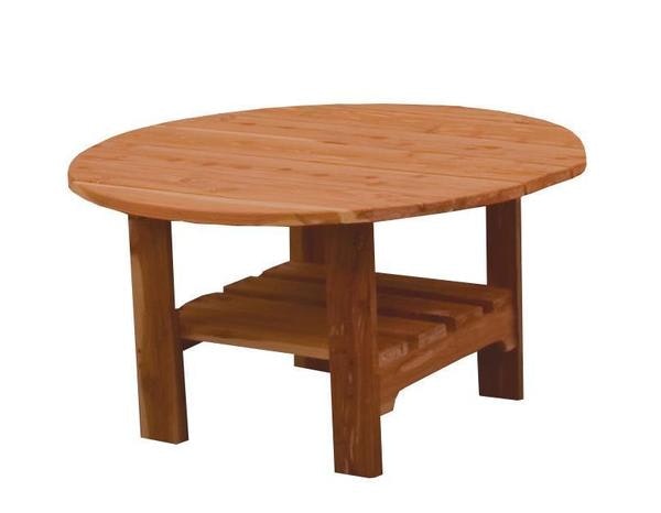 Amish Cedar Wood Round Coffee Table