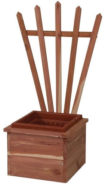 Amish Cedar Wood Planter with Fan Trellis