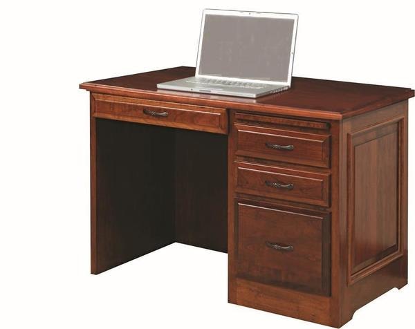 Amish Tuscan Single Pedestal Desk with Drawers