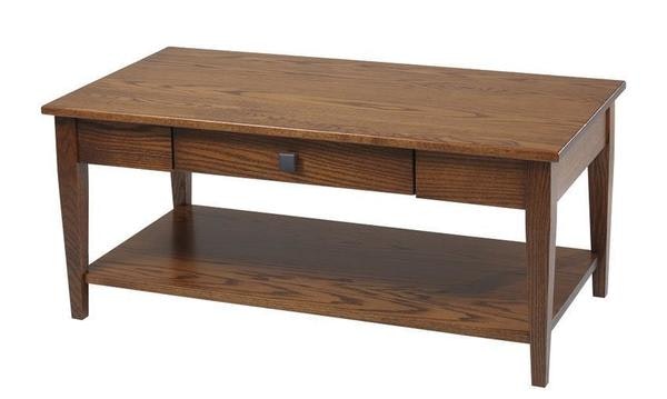 Amish Caliber Shaker Coffee Table with Shelf