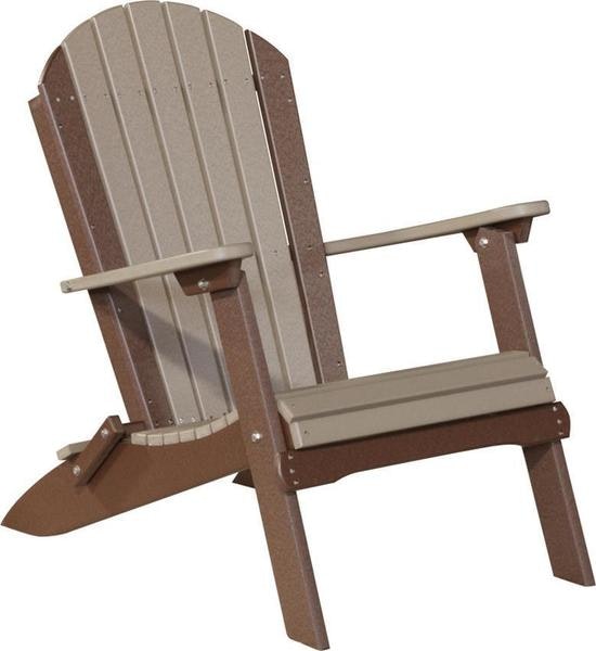 LuxCraft Poly Folding Adirondack Chair
