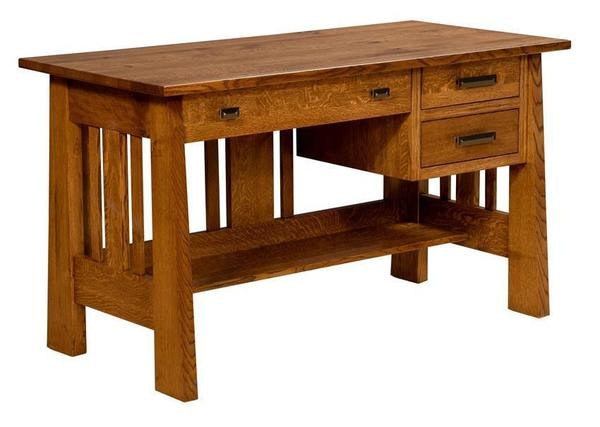 Amish Small Meridian Pedestal Desk