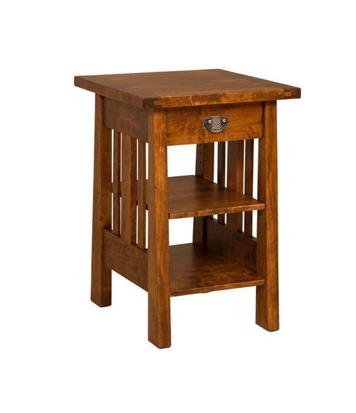 Amish Meridian Printer Stand with Drawer
