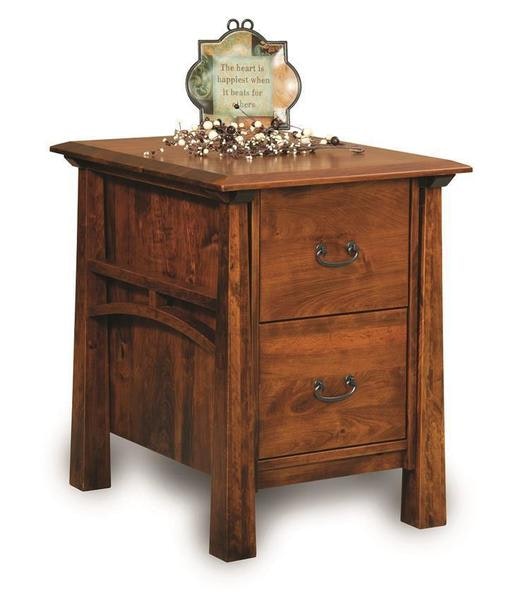 Amish 24 1/4 Wide Vivid Two Drawers File Cabinet with Finished Back and 2 File Drawers