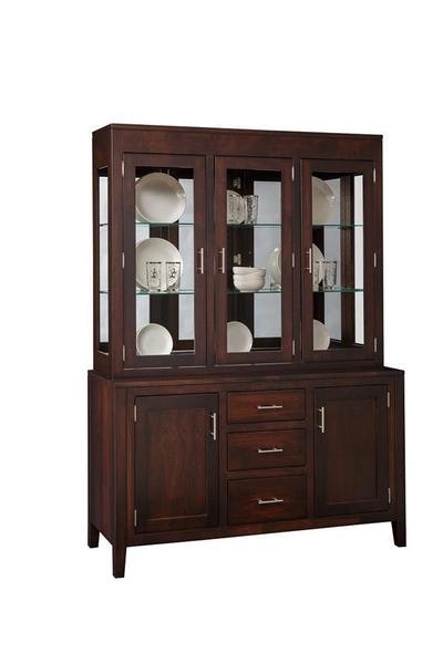 Amish Milan 56" Mirror Back Dining Hutch