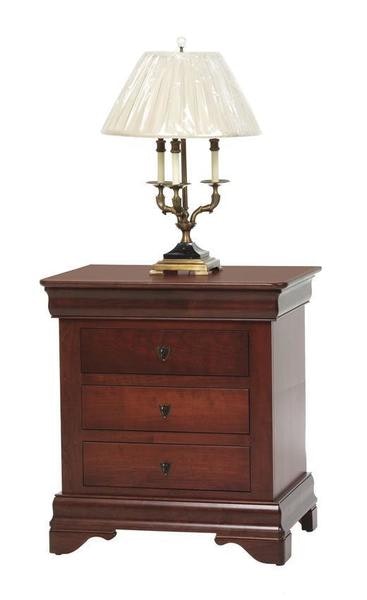 Amish San Marco 28 Night Stand Shown in Cherry with Laura’s Cherry Finish