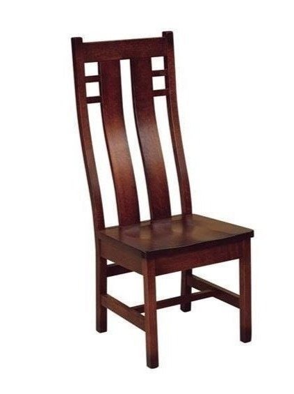 Amish Solid Wood Mission High Back Dining Chair