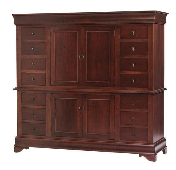 Amish 72 Wide San Marco Chifforobe Shown in Cherry with Laura’s Cherry Finish