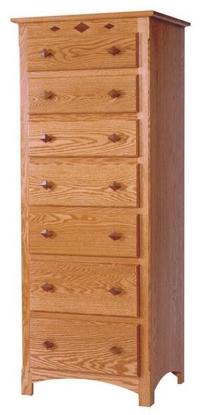 Amish Solid Wood Devonport Mission 7-Drawer Lingerie Chest