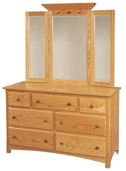 Amish Solid Wood Devonport Mission 56" Dresser
