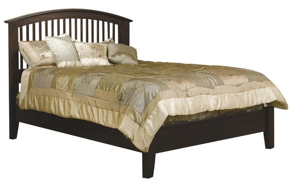 Amish American Made Nadine Solid Wood Bed with Arched Headboard