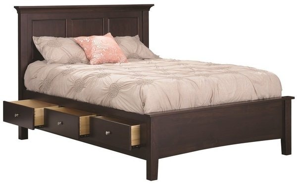 Amish Pothos Hardwood Panel Bed