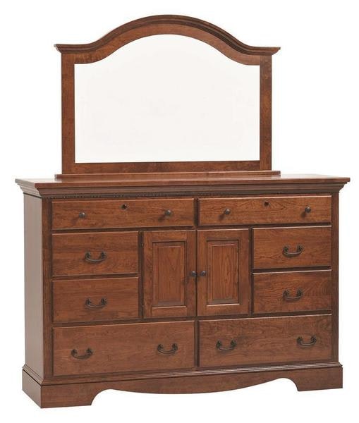 Amish American Made Risling Dresser with Optional Mirror