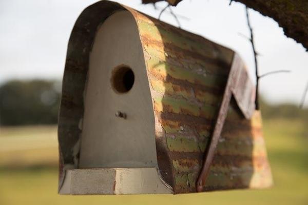 Amish Handcrafted Rustic Wood Mailbox Style Birdhouse