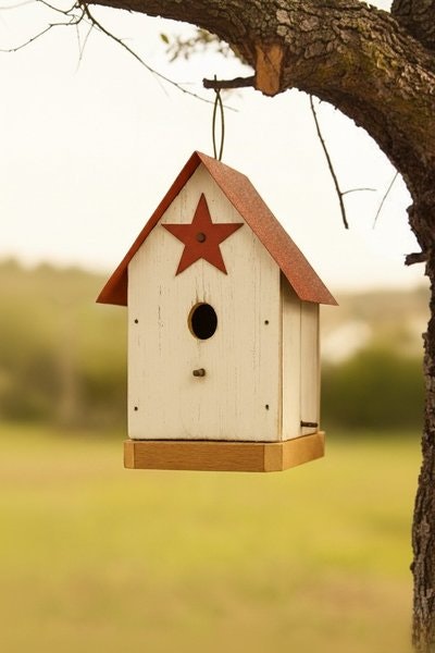 Amish Handcrafted Rustic Wood Wren Bird House