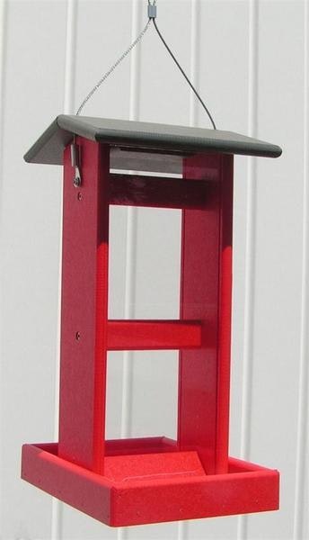 Amish Poly Tall Perch Bird Feeder