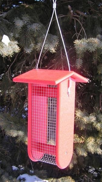 Amish Made Poly Hanging Split Peanut Bird Feeder