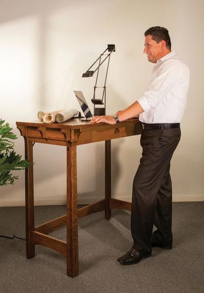 Amish Balmora Hardwood Mission Standing Desk