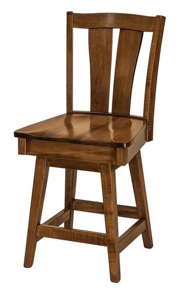 Amish V-Back Counter and Bar Stool with Swivel