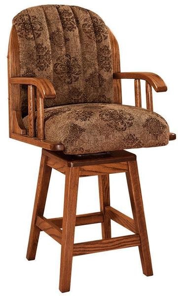 Amish Isla Upholstered Counter and Bar Stool with Swivel