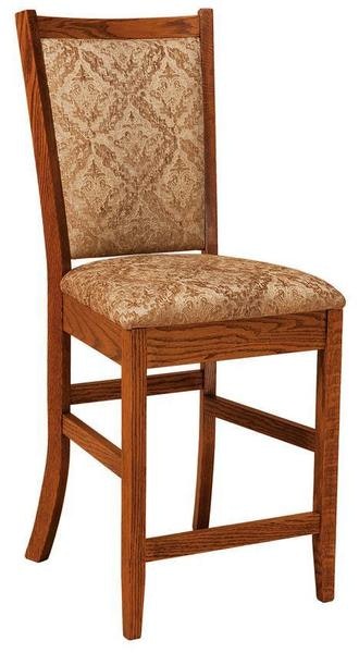 Amish Raven Upholstered Counter and Bar Stool