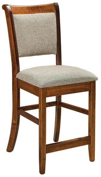 Amish Handcrafted Lockhart Upholstered Counter and Bar Stool