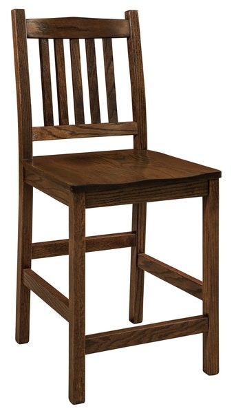 Amish Pearisburg Mission Solid Wood Counter and Bar Stool