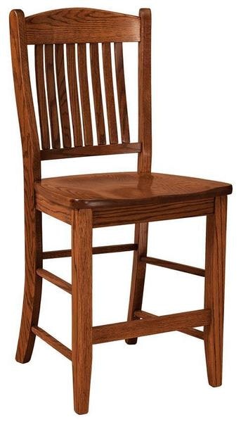 Amish Blue Ridge Transitional Solid Wood Counter and Bar Stool