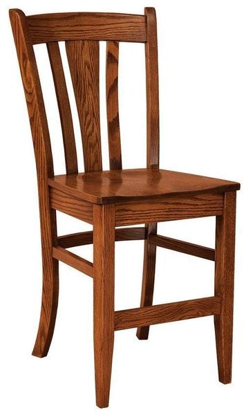 Amish Blackstone Solid Wood Counter and Bar Stool