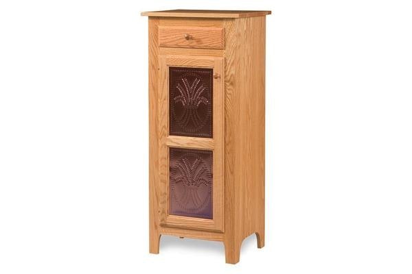 Amish 20" Classic Pie Safe Cabinet - Single Door and Drawer