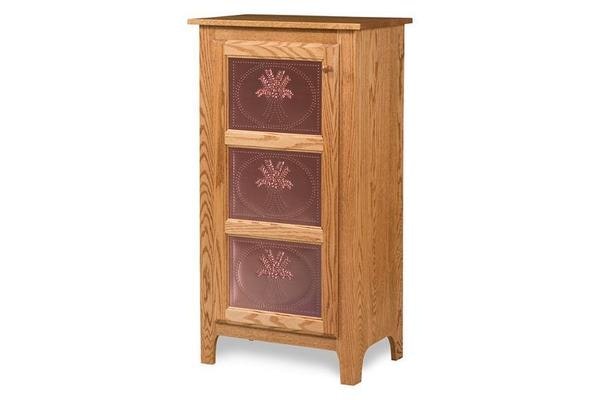 Amish 24" Classic Pie Safe Kitchen Storage Cabinet - Single Door