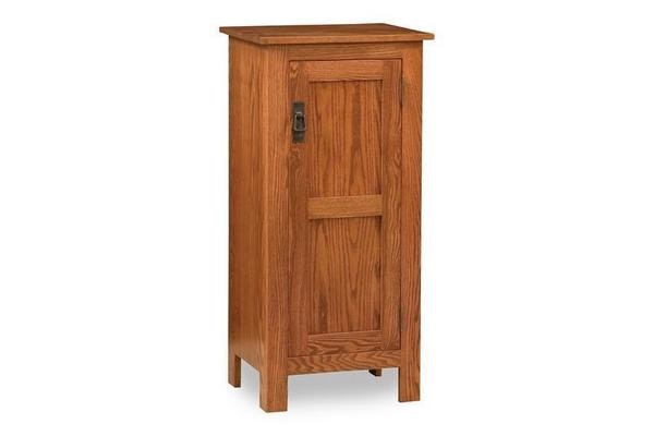 Amish 20" Narrow Mission Pie Safe Cabinet - Single Door