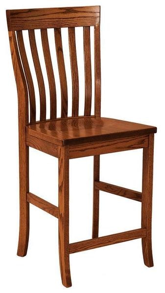 Amish Solid Wood Contemporary Shaker Counter and Bar Stool