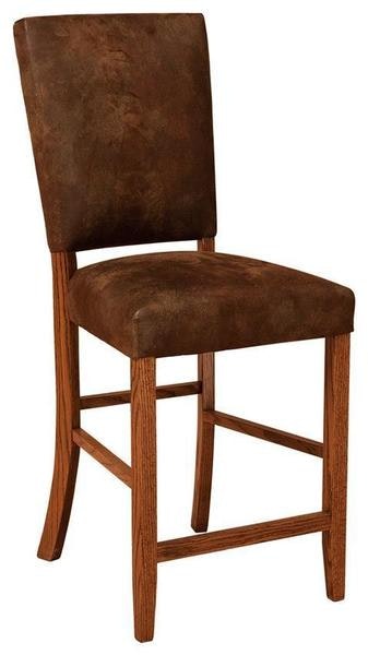 Amish Groveton Upholstered Parsons Counter and Bar Stool