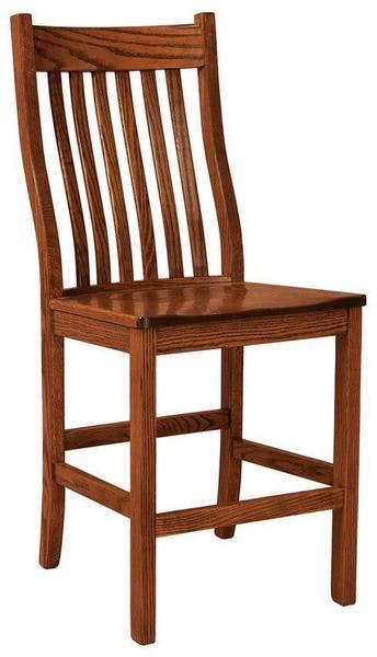 Amish Stone Ridge Mission Solid Wood Counter and Bar Stool