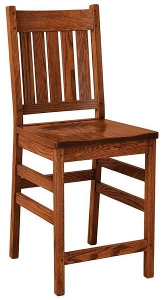 Amish New River Mission Solid Wood Counter and Bar Stool