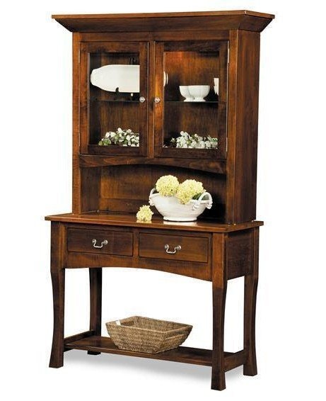 Amish Alta Vista Stepback Cupboard Cabinet