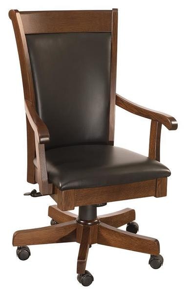 Amish Danbury Upholstered Swivel Desk Chair