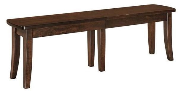 Amish Handcrafted Solid Wood Luca Backless Dining Bench