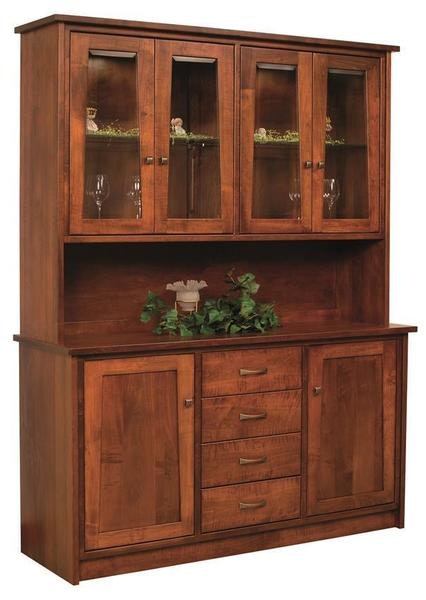 Amish Challenger Modern Farmhouse Buffet and Hutch Cabinet