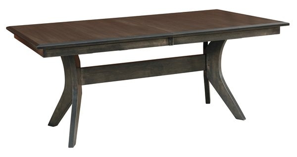 Amish Solid Wood Barcelona Trestle Dining Table