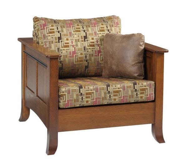 Amish Cranberry Lounge Chair