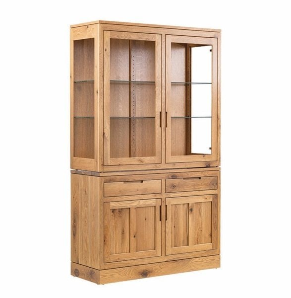 Amish Xander Contemporary China Cabinet Hutch with Glass Doors